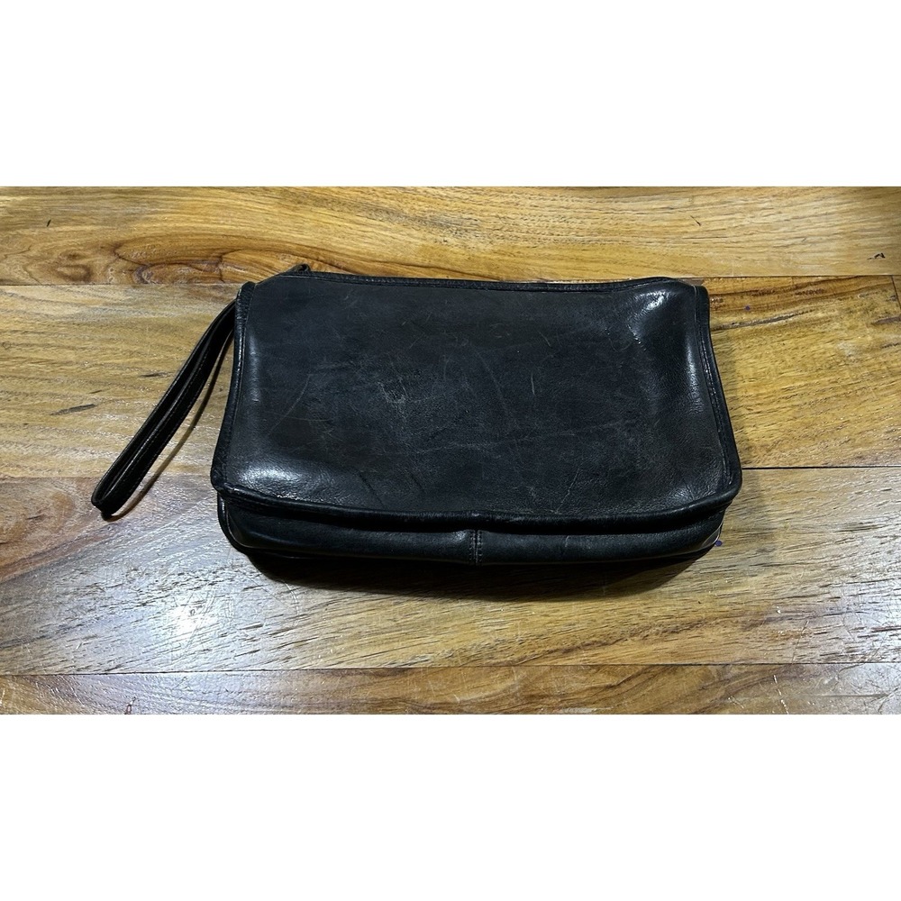 Vintage Coach Bonnie Cashin Leather Clutch/Basic Bag? NYC Black No Strap